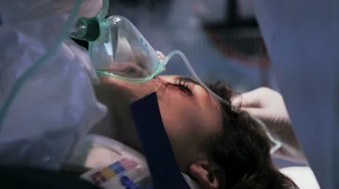 Patient in hospital on severe conditions Stock Footage