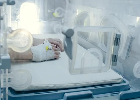 Patient in Isolation Chamber Stock Photos
