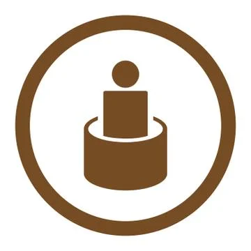 Patient Isolation Rounded Vector Icon Stock Illustration