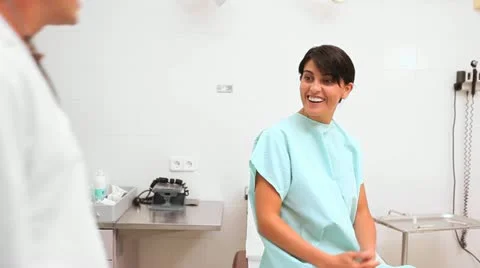 Patient listening to a doctor Stock Footage