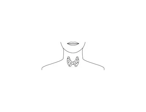 Patient, medical, thyroid icon. Vector illustration. Flat design. Illustrazione stock