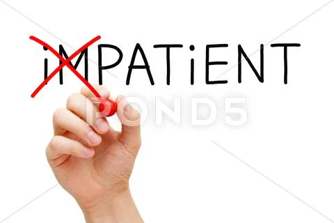Patient not impatient Stock Photos