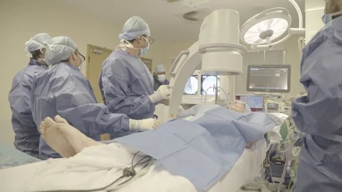 Patient On The Operating table 库存影片 84681334