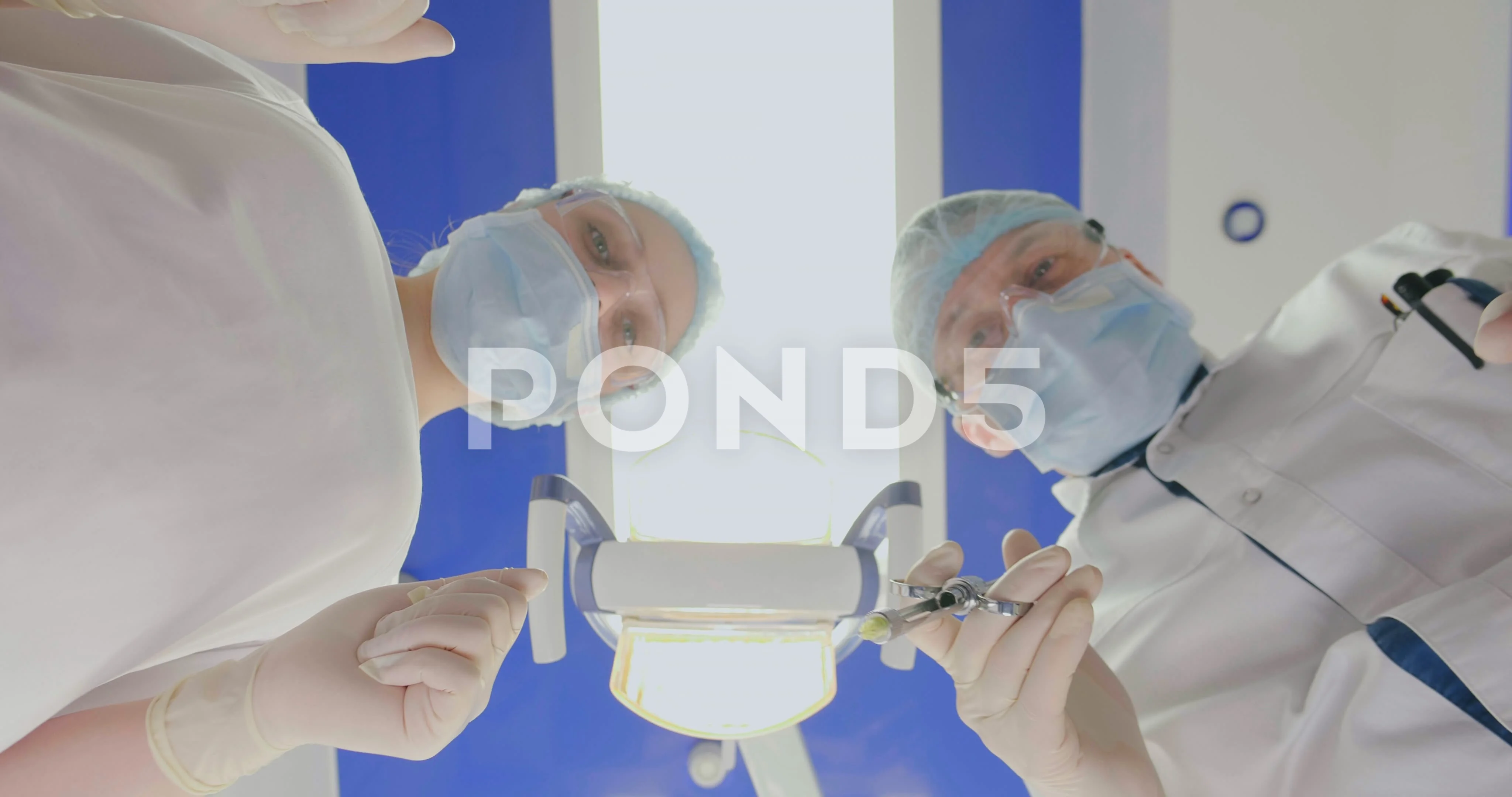 Patient POV. Dentists makes anesthesia w... | Stock Video | Pond5