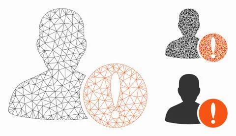 Patient Problem Vector Mesh 2D Model and Triangle Mosaic Icon Stock Illustration