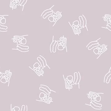 Patient with prostate line seamless pattern Illustrazione stock