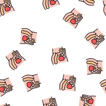 Patient with prostate vector seamless pattern 스톡 일러스트