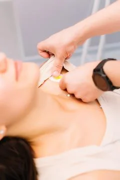 Patient with pulse and oxygen sensor at dentist's appointment. Anesthesiology Stock Photos