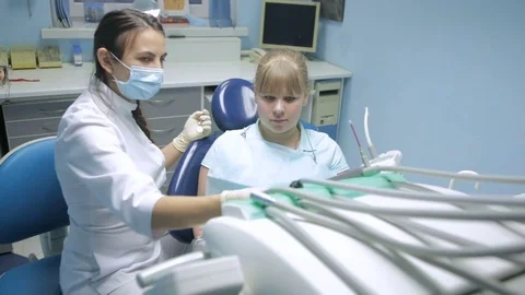 Patient at a reception at the dentist Stock-Footage 71891352