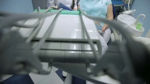 Patient at a reception at the dentist Stock Footage 72206923