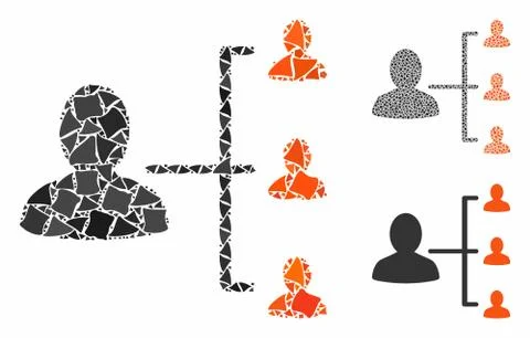 Patient relations Composition Icon of Inequal Items Stock Illustration