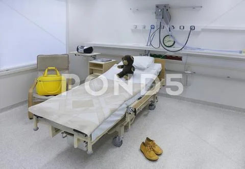 A Patient Room In The Intensive Care Unit Of A Children's Ward In Hospital