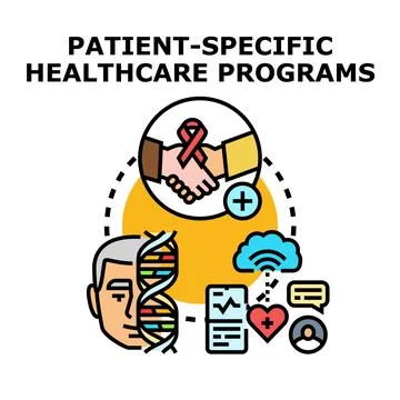 Patient specific healthcare programs concept illustration Stock Illustration