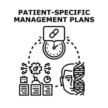 Patient specific management plans for personalized healthcare Stock Illustration