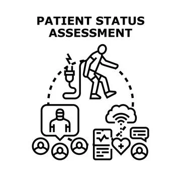 Patient status assessment vector concept illustration Stock Illustration