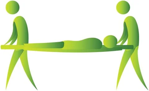 Patient stretcher Stock Illustration