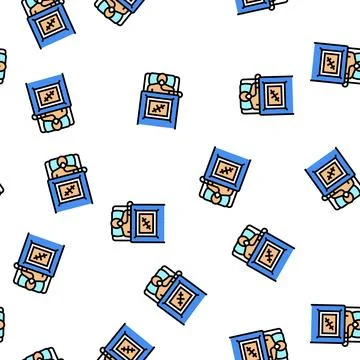 Patient surgery vector seamless pattern Stock Illustration