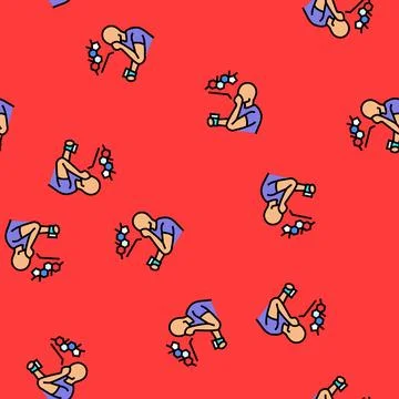 Patient taking oral testosterone vector seamless pattern Ilustración de archivo