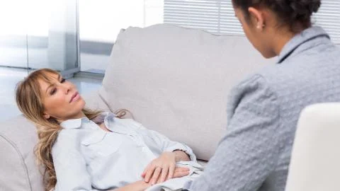 Patient telling her problems Stock Photos