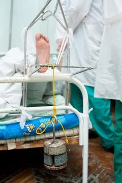 Patient in traction Stock Photos