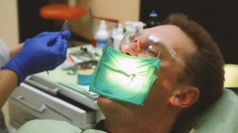 The patient is treated teeth Stock Footage 112511462