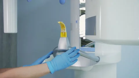Patient Undergoing Dental X-Ray Examination Stock Footage 304742004