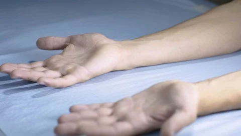 Patient undergoing electromyography Video stock 105233908