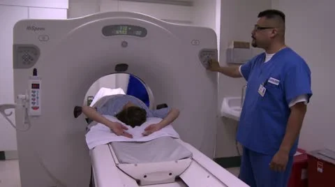 Patient undergoing MRI Stock Footage 10903427