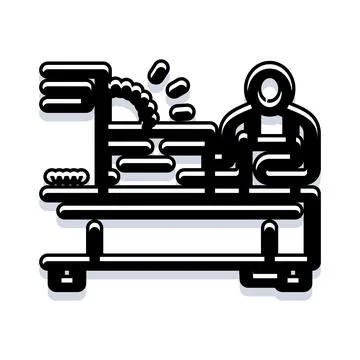 Patient undergoing surgery on operating room table Stock Illustration