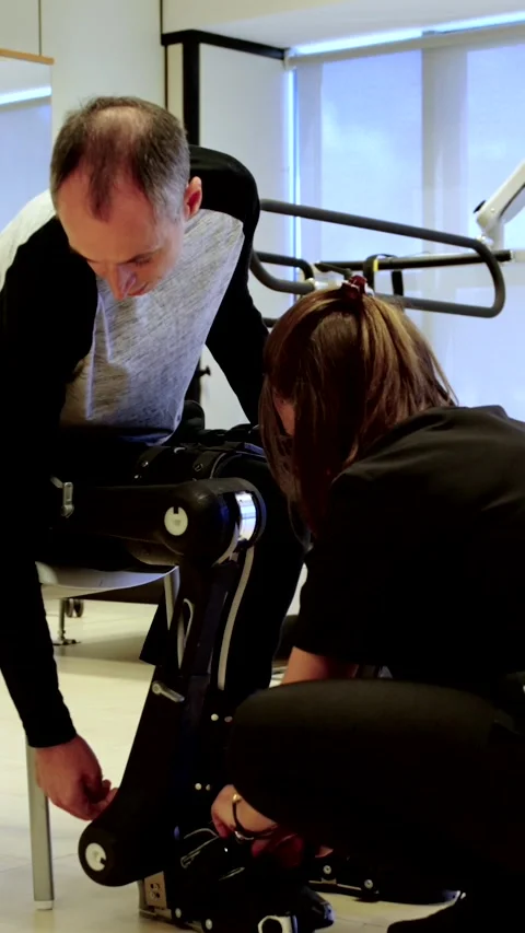 Patient using modern therapy system Stock Footage 257271955