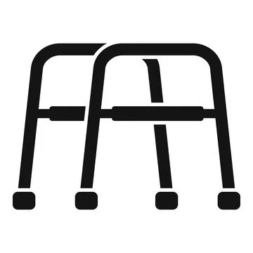 Patient walker icon simple vector. Therapist massage Stock Illustration