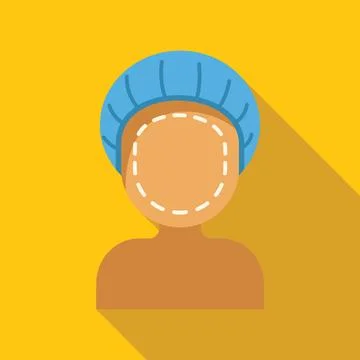 Patient wearing surgical cap preparing for plastic surgery Stock Illustration