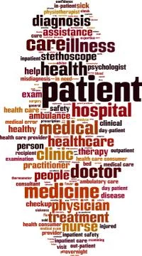 Patient word cloud Stock Illustration