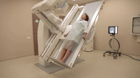 Patient on x-ray procedure  Stock Footage 81180005
