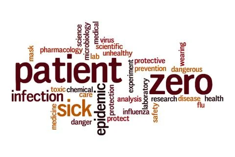 Patient zero word cloud concept Stock Illustration