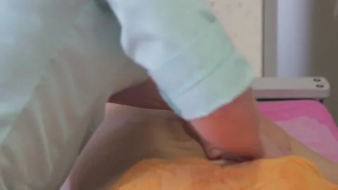 Patients get a massage Stock Footage 159897647