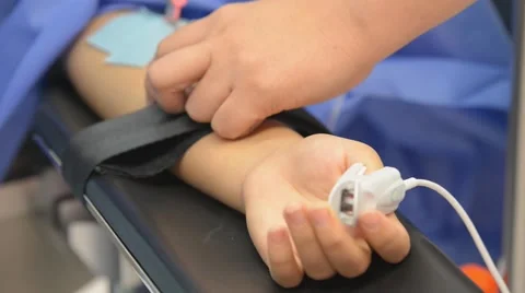 Patient's hand during operation 스톡 동영상 48574743