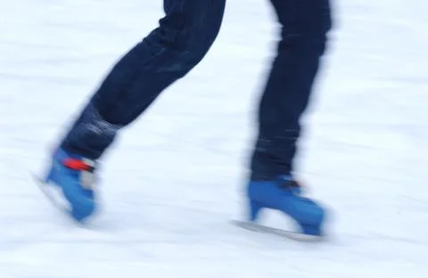 PATIN A GLACE Stock Photos