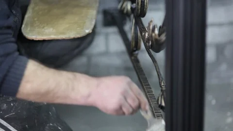 Patination of metal Stock Footage 92154136