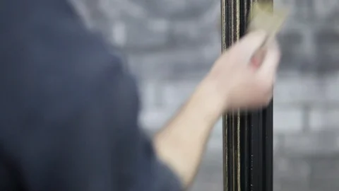 Patination of metal Stock Footage 92155460