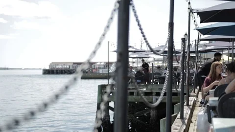 Patio Chain Waterfront Stock Footage 118529195