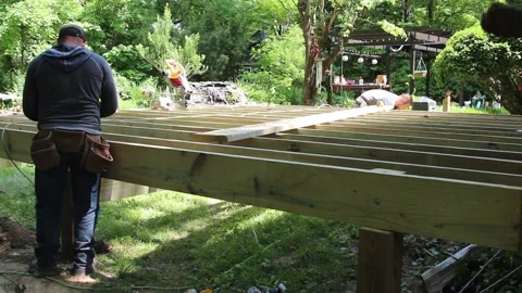 Patio Construction Stock Footage 197445966