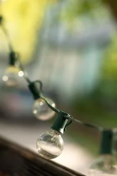 Patio Lights On A String Stock Photos