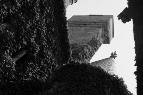 From the patio at olite castle Stock Photos