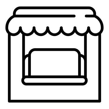 Patio swing icon outline vector. Garden furniture Stockillustratie