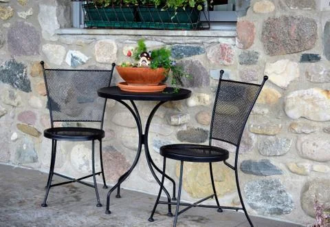 Patio Table for Two Stock Photos