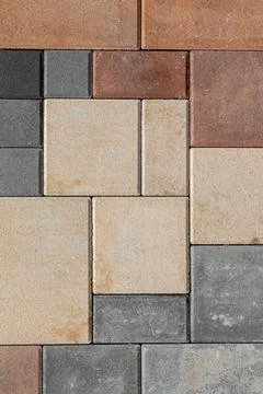Patio Tiles Geometric Foto stock