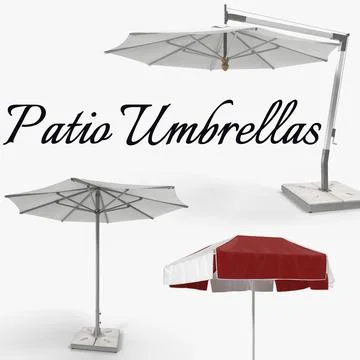 Patio Umbrellas 3D Models Collection 3D Model