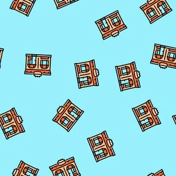Patisserie store vector seamless pattern Stock Illustration