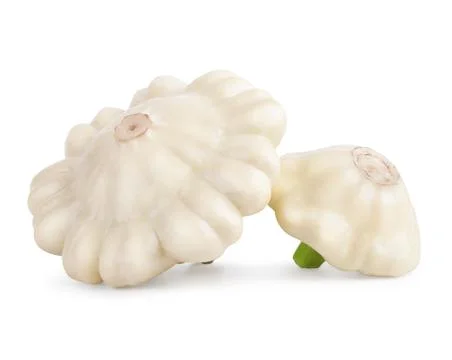 Patisson squash isolated on white Stock Photos